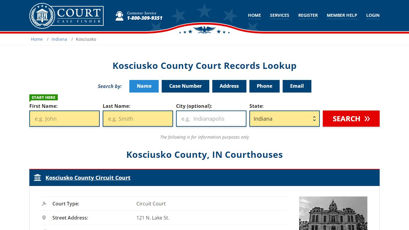 Kosciusko County Court Records | IN Case Lookup